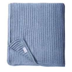 Large Denim Cashmere Blanket