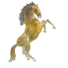 Large Gold Glass Rearing Horse