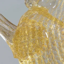 Large Gold Glass Rearing Horse