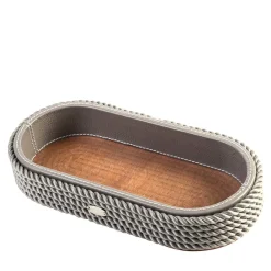 Large Gray Oval Vide-Poche