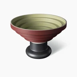 Large Green and Red Centerpiece by Ettore Sottsass