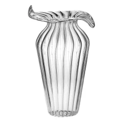 Large Millerighe Clear Glass Vase