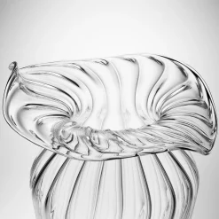 Large Millerighe Clear Glass Vase