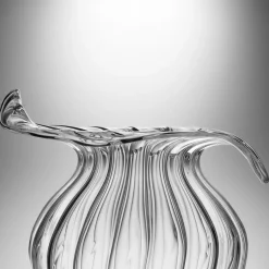 Large Millerighe Clear Glass Vase