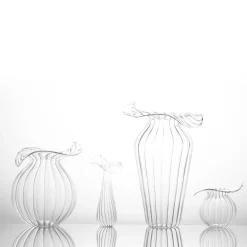 Large Millerighe Clear Glass Vase