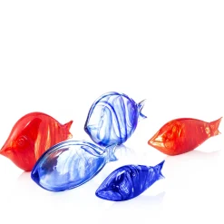 Large Red Murano Glass Stylized Fish