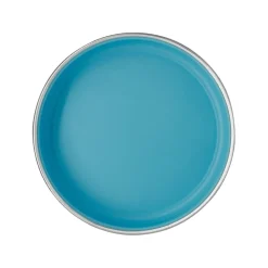 Large Round Turquoise Silverplated Catchall Bowl