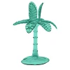 Las Palmas Medium Teal Blown Glass Candle Holder