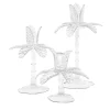 Las Palmas Set Of 3 transparent blown glass Candle Holders