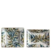 Las Palmas set of porcelain Ashtray and Vide-Poche with palms