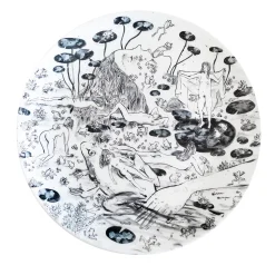 Le rane chiedono un re Black and White Plate