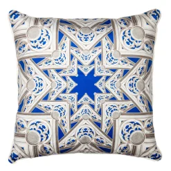 Le Volte Celesti velvet Cushion with architectures #2