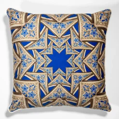 Le Volte Celesti velvet Cushion with architectures #2