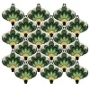 Leaf Green Ceramic Tile Composition with Floral Design