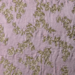 Ledbetter Square Floral Pink & Golden Jacquard Cushion