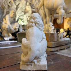 Leone Marzocco White Plaster Sculpture