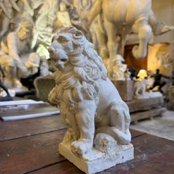 Leone Marzocco White Plaster Sculpture