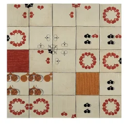 Les Fleurs 25-Tiles Panel