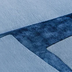 Lettera Aperta Blue Textile Hand-Knotted Rug
