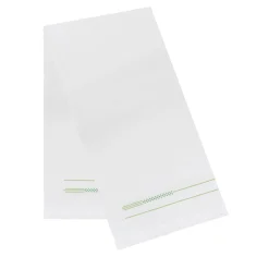 LIFE White & Green Tones Linen Towel