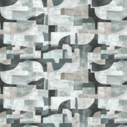 Light Blue & Black Equinox Polyester Wallcovering Fabric