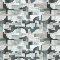 Light Blue & Black Equinox Polyester Wallcovering Fabric