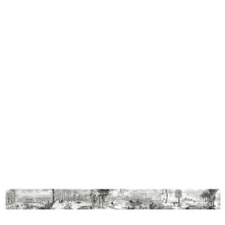 Light Blue & Gray Irish Ponds Cotton Wallcovering Fabric