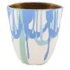 Light Blue and Gold Vase