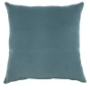 Light Blue Carrè Cushion in Cotton Velvet