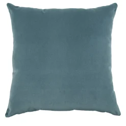 Light Blue Carrè Cushion in Cotton Velvet