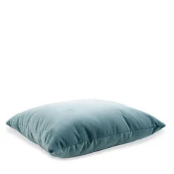 Light Blue Carrè Cushion in Cotton Velvet