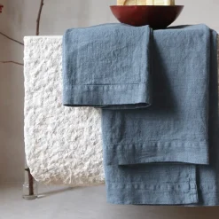 Light Blue Heavy Linen Towel Set