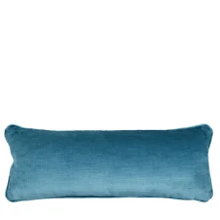 Light Blue Longue Cushion in Jacquard Fabric and Linen Velvet