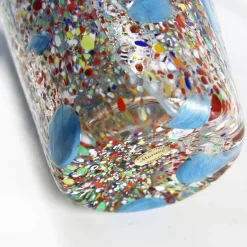 Light Blue Murano Glass Amphora Vase