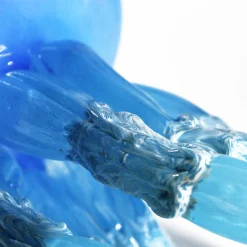 Light Blue Murano Glass Jellyfish Sculpture