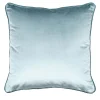 Light Blue Silk Velvet Carrè Cushion