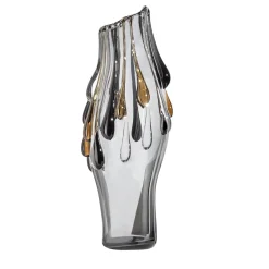 Like A Dodge Gray Murano Glass Decorative Vase