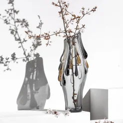 Like A Dodge Gray Murano Glass Decorative Vase