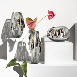 Like A Dodge Gray Murano Glass Decorative Vase