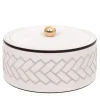 Lily Large Cylindrical White Box with Lid