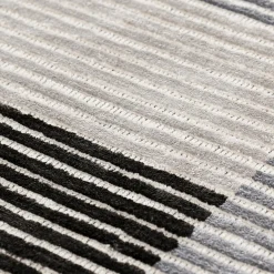 Lines L1 Silver Viscose Rug
