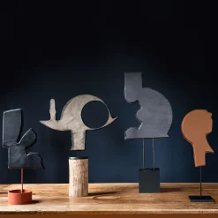 L'infiorescenza Black Leather Sculpture