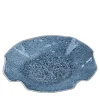 Lirica Blue Scalloped Glass Large Certerpiece