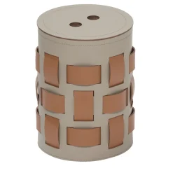 Lisbona 4 Brown Round Basket with Lid