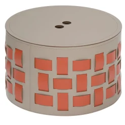 Lisbona N. 9 Beige Round Basket with Lid