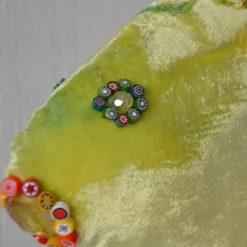 Little Green Joyful Fish Velvet Sculpture