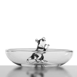 Little Mouse #2 Transparent Glass Centerpiece Bowl
