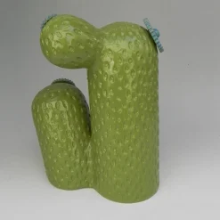 Little Rock Street Ceramic Cactus Sculpture by Tullio Mazzotti