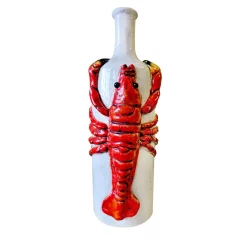 Lobster Polychrome Ceramic Bottle