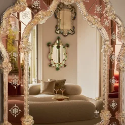 London Venetian Wall Mirror in Murano Glass